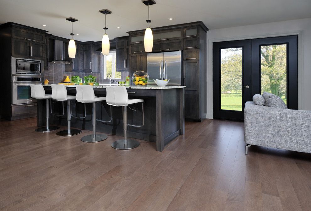 Mirage Hardwood for a Contemporary Kitchen with a Wood Flooring and Hardwood Flooring by Migala Carpet One
