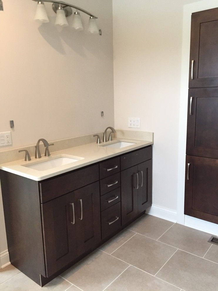 Modern Builders Supply for a Transitional Bathroom with a Shaker Style and Somerset New Build by Britany Grieger with Modern Builders Supply