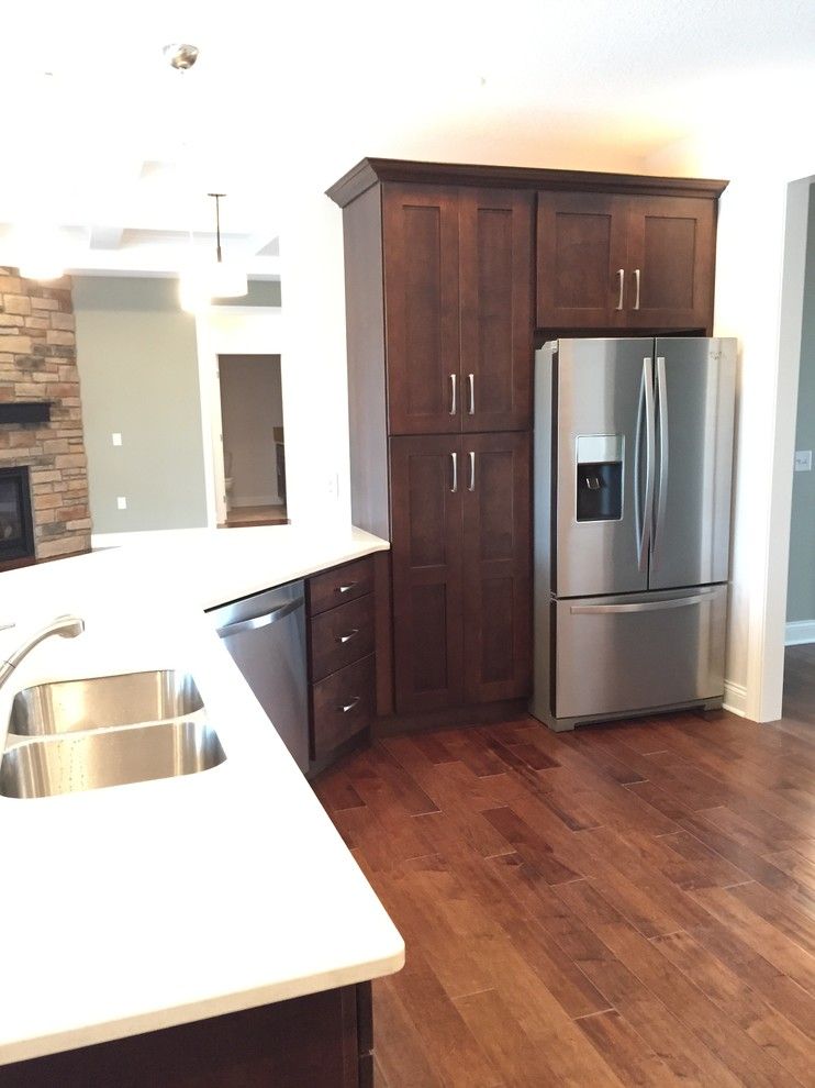 Modern Builders Supply for a Transitional Kitchen with a Shaker Style and Somerset New Build by Britany Grieger with Modern Builders Supply