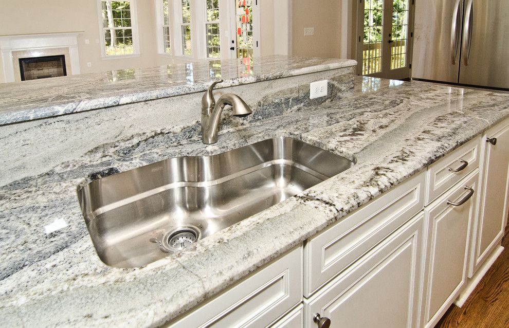 Mont Granite for a Traditional Kitchen with a Grey Granite and Monte Cristo Granite in Owings, Md by Granite Grannies