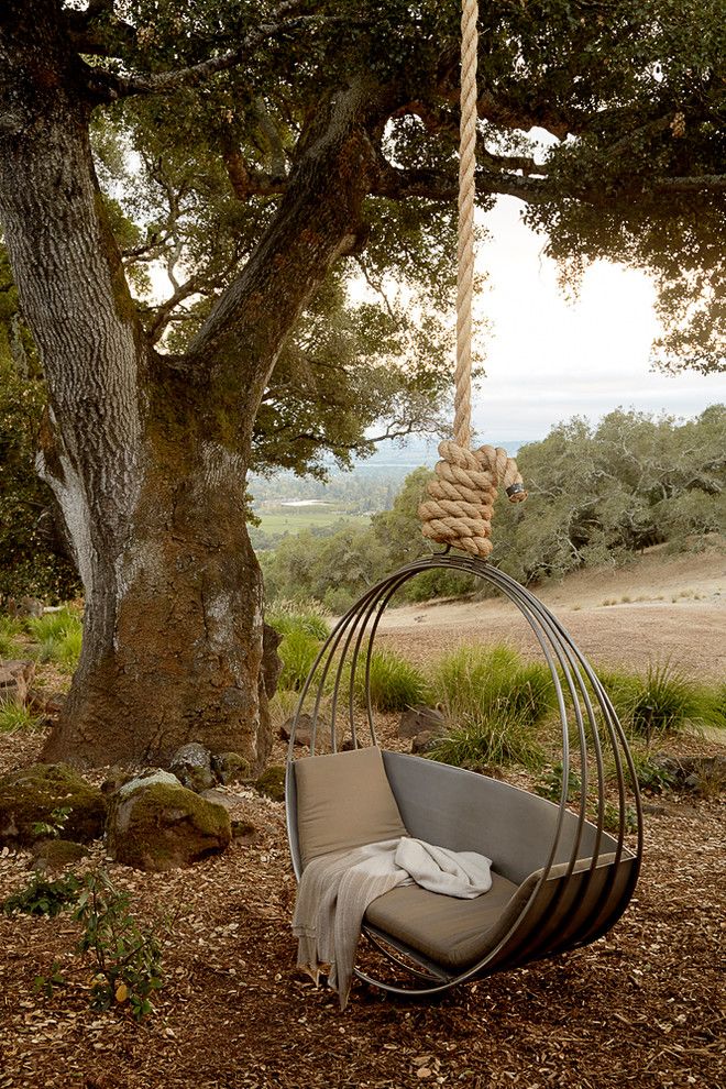 Mulch Masters for a Mediterranean Landscape with a Relaxing and Sonoma by Ken Linsteadt Architects