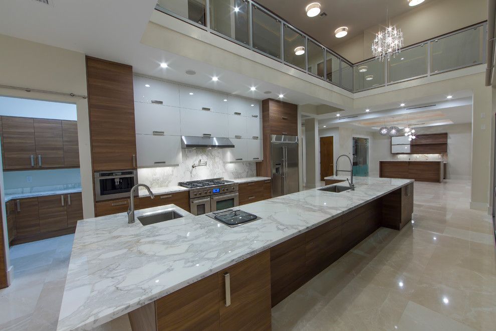 Nadeau Miami for a Modern Kitchen with a Stone House House and 4th Key by Kevin Akey  Azd Associates   Florida