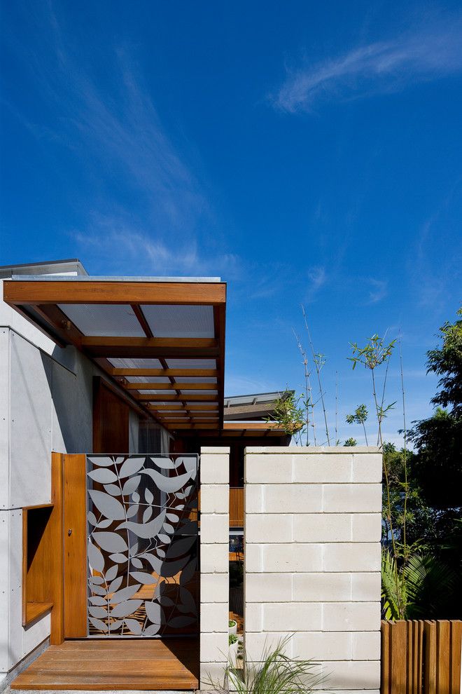 Natec for a Contemporary Entry with a Concrete Block Siding and Manly 09 by Watershed Design