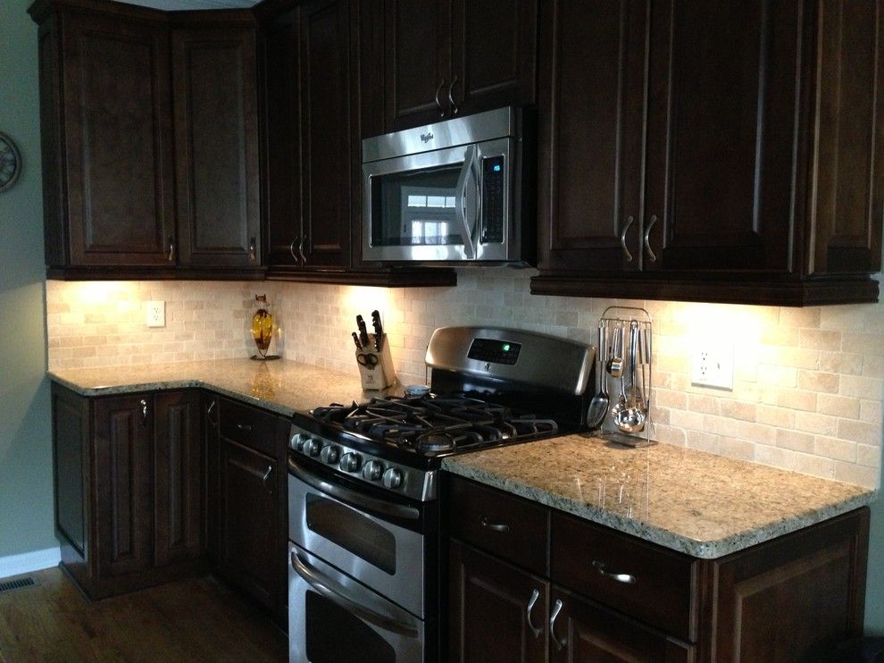 New Venetian Gold Granite for a Traditional Kitchen with a New Venetian Gold and New Kitchen Remodel by Debra Wright