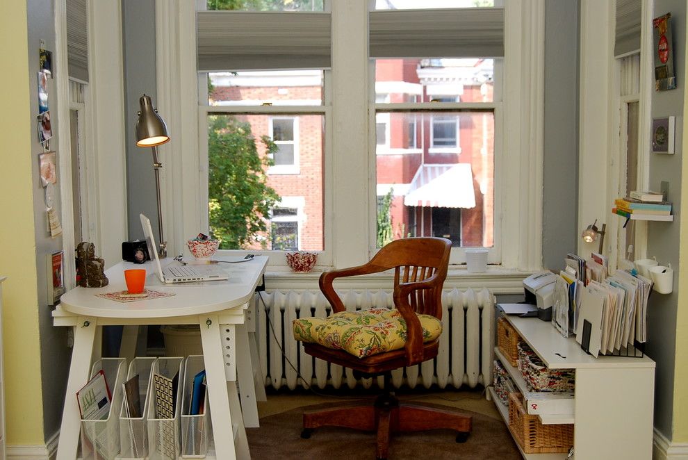 Newjersey.craigslist.org for a Eclectic Home Office with a Bookcase and Home Office/master Bedroom Redesign by Nicole Lanteri Design