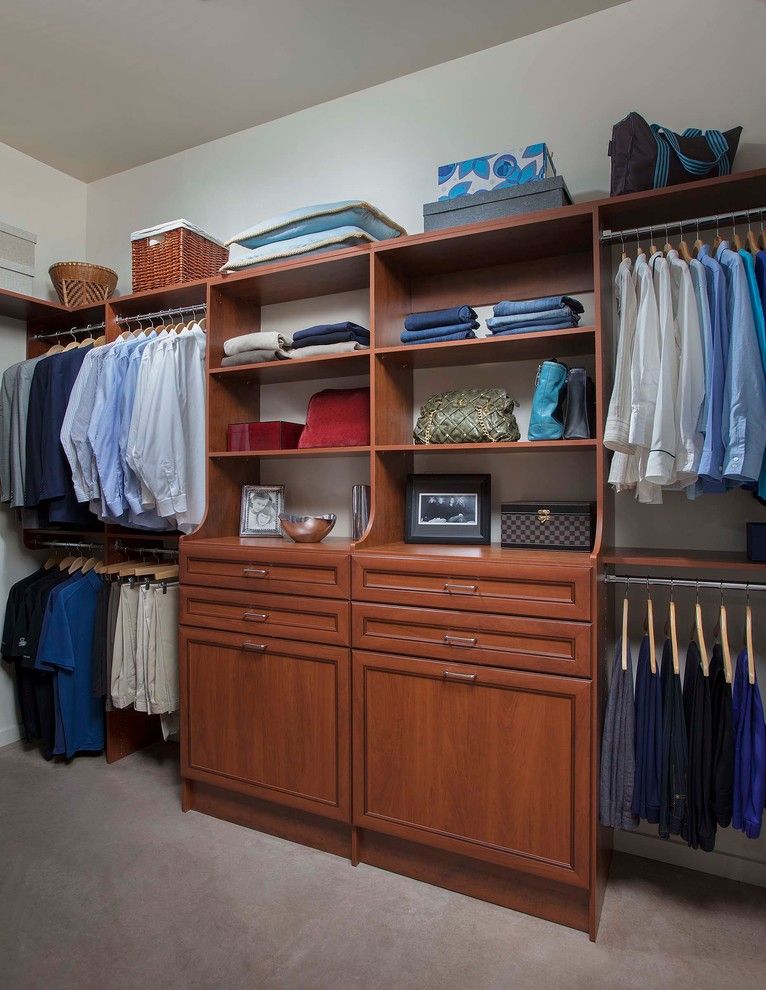 Newjersey.craigslist.org for a Traditional Closet with a Honey Wood and Warm Cognac Closets by Arizona Garage & Closet Design