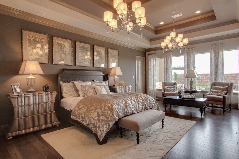 Newmark Homes for a Traditional Bedroom with a Floor to Ceiling Windows and Newmark Homes   Master's Retreat   Villa Rotunda by Newmark Homes