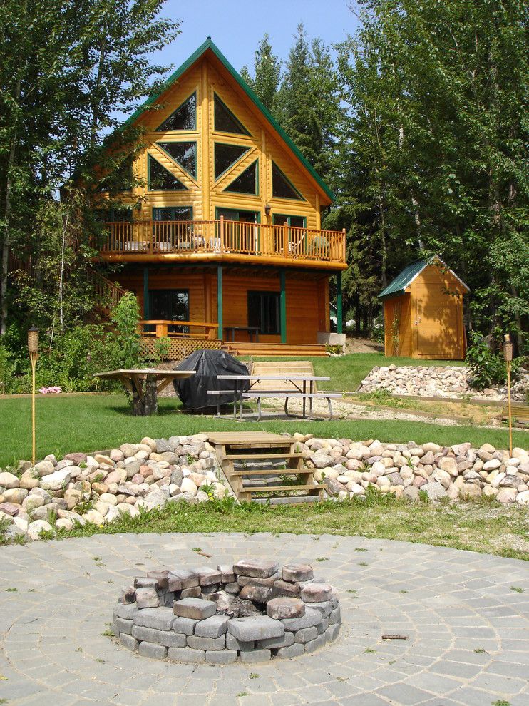 Niblock Homes for a Rustic Spaces with a Log Cabin Home Pictures and Timber Block Log Home Photos by Timber Block Homes
