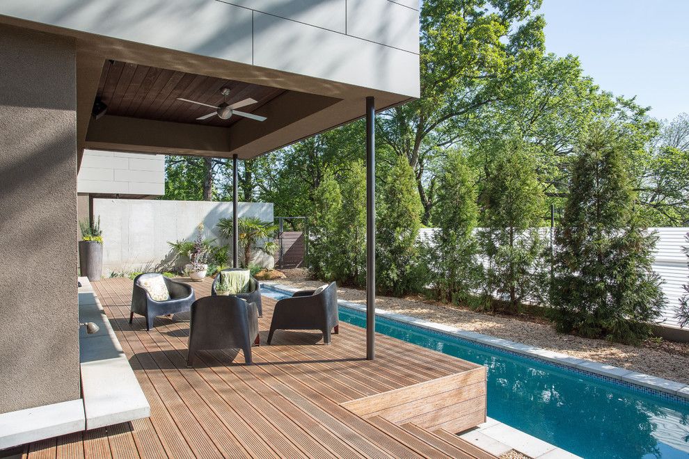 Nichiha for a Contemporary Deck with a Hearth and 765 Studio/residence, a Modern Residence in Atlanta, Georgia by Tac Studios, Architects