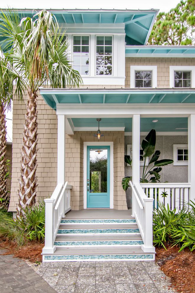 Nichiha Siding for a Beach Style Exterior with a Entry Doors and Front Doors by Glenn Layton Homes