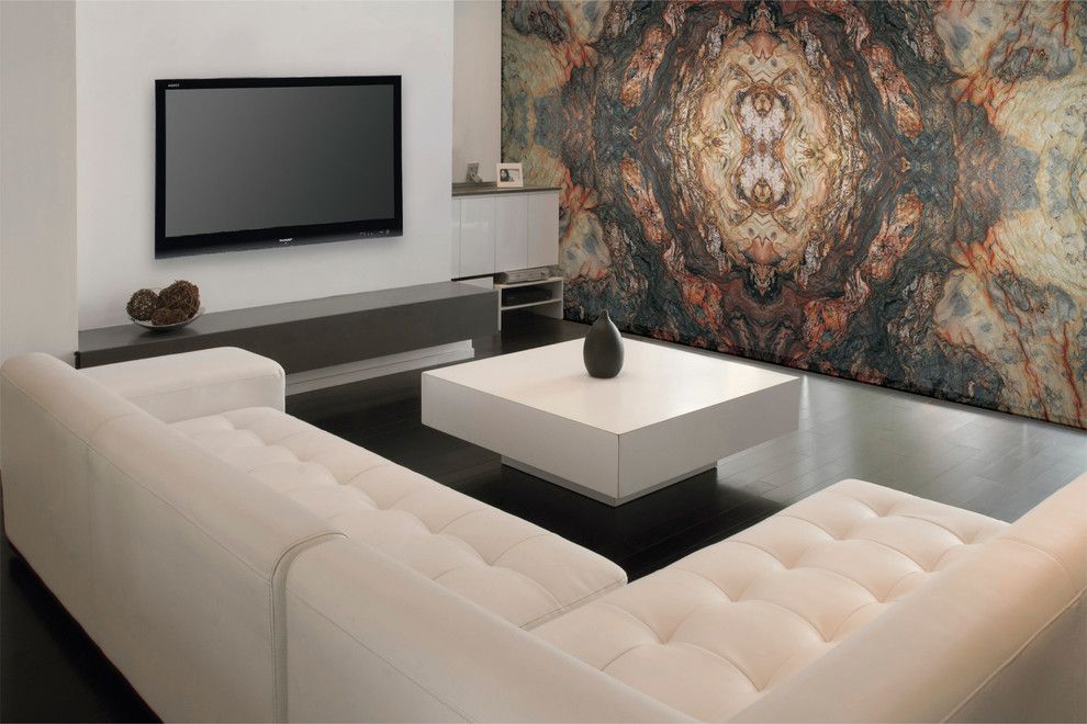 Omicron Granite for a Contemporary Living Room with a Contemporary and Fusion   Quartzite by Omicron Granite & Tile