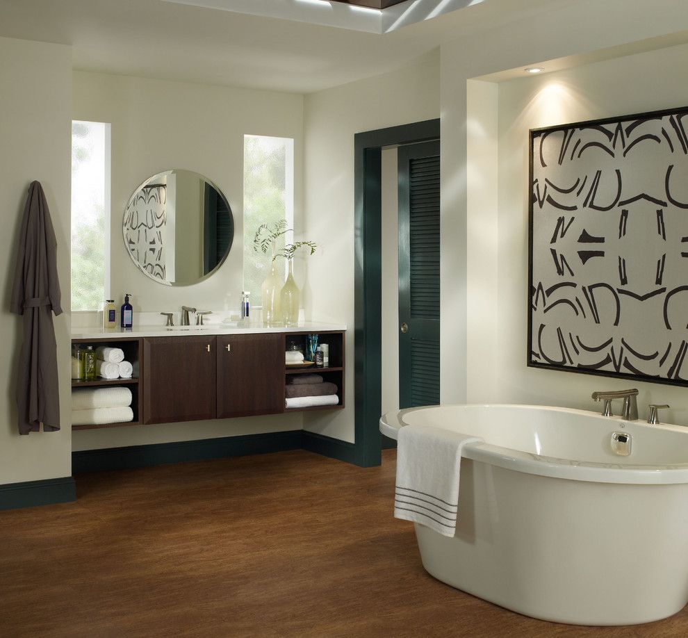 Opa Los Gatos for a Modern Bathroom with a Black Molding and Bathrooms by Kitchens of Los Gatos