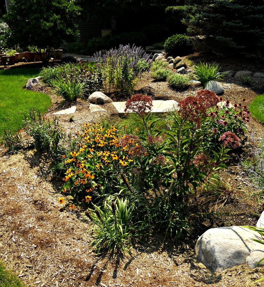 Osuna Nursery for a Traditional Landscape with a Mulch and Rain Gardens by Countryside Flower Shop and Nursery