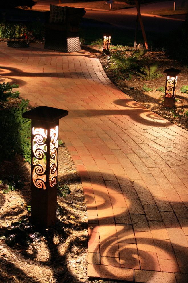 Outdoor Lighting Perspectives for a Contemporary Landscape with a Landscape Lighting and *New* Outdoor Lighting Perspectives Sculpture Lights by Outdoor Lighting Perspectives of Chattanooga