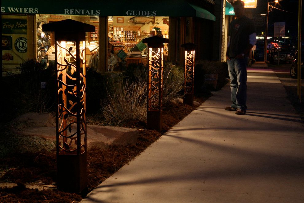 Outdoor Lighting Perspectives for a Contemporary Landscape with a Landscape Lighting and *New* Outdoor Lighting Perspectives Sculpture Lights by Outdoor Lighting Perspectives of Chattanooga