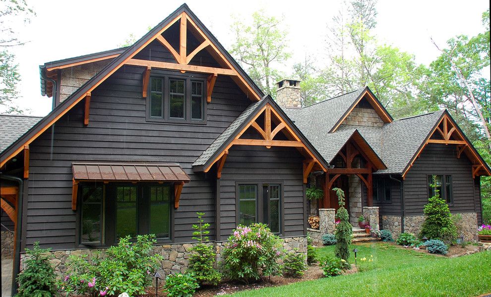 Owens Corning Cultured Stone for a Traditional Exterior with a Bushes and Trillium Links and Lake Club by Koenig Homebuilders