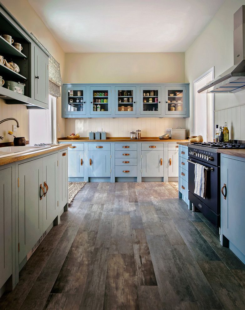 Painted Plywood Floors for a Traditional Kitchen with a Kitchen Worktop and Vernacular House Kitchen by British Standard by Plain English