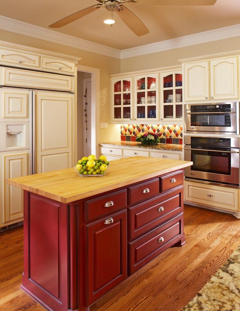 Painting Oak Cabinets for a Traditional Kitchen with a Southlake Tx and Southlake Tx Kitchen Designer by Usi Design & Remodeling