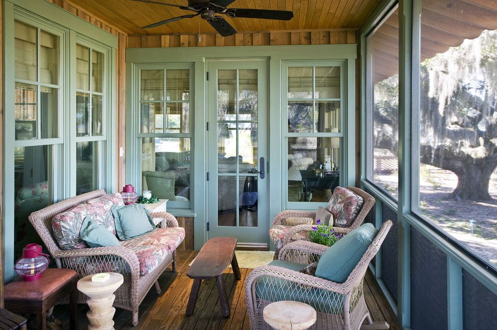 Painting Wicker Furniture for a Rustic Porch with a Windows and Stephanie's Cottage by Gerald D. Cowart, Aia, Leed  Ap