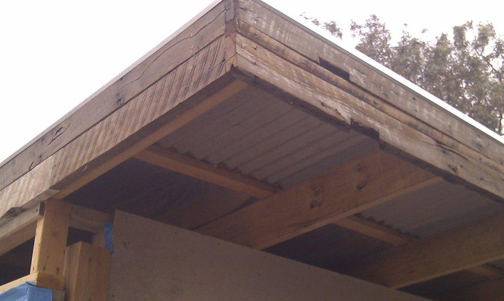 Pallet Shed for a Eclectic Shed with a Pallets and Fascia by Imag Ne Design + Construction