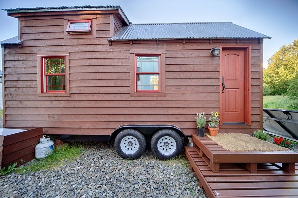 Pallet Shed for a Rustic Exterior with a Corrugated Galzanized Metal Roof and Our Tiny Tack House by the Tiny Tack House