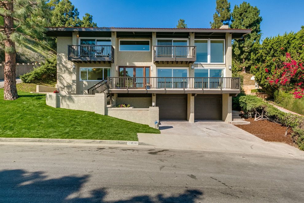 Palo Verde Homes for a Traditional Exterior with a Wood Railing and Rancho Palos Verdes View Home by the Shenbaum Group, Inc.