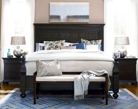 Paula Deen Lemonade for a Traditional Bedroom with a Traditional and Paula Deen Aunt Peggy's Panel Bed in Molasses by Furnitureland South