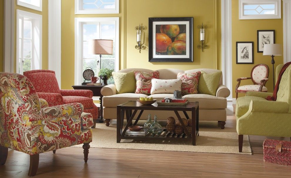 Paula Deen Lemonade for a Traditional Living Room with a Sofa by Paula Deen and My Sister in Laws Living Room by Kleban Furniture Co. Inc.