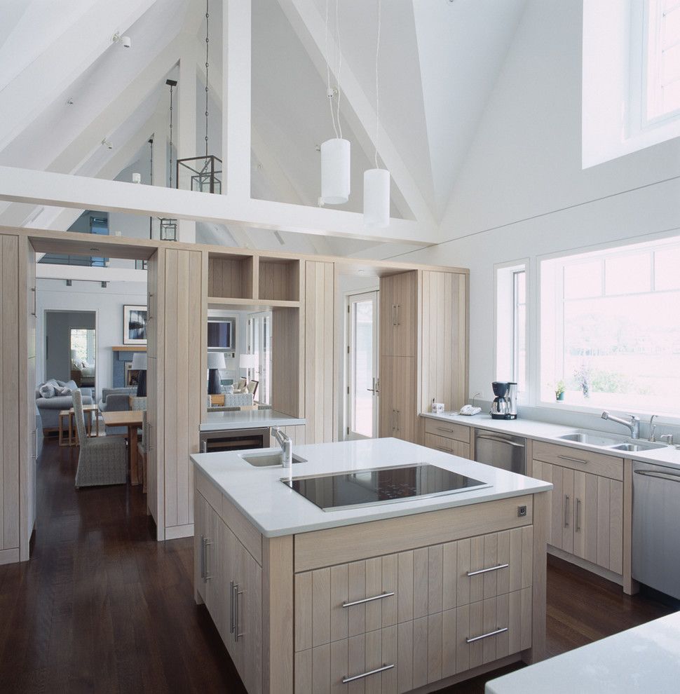 Pawleys Island Posh for a Beach Style Kitchen with a Pendant Lighting and Riverfront Home by Linda Ashley Interior Decoration, Inc