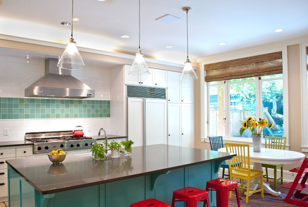 Pental for a Modern Kitchen with a White Cabinet and Madison Park Residence by Tammara Stroud Design