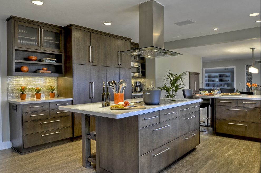 Pental Tile for a Contemporary Kitchen with a Specialty Glass and Contemporary. Clean, Warm Kitchen by Kristin Lam Interiors