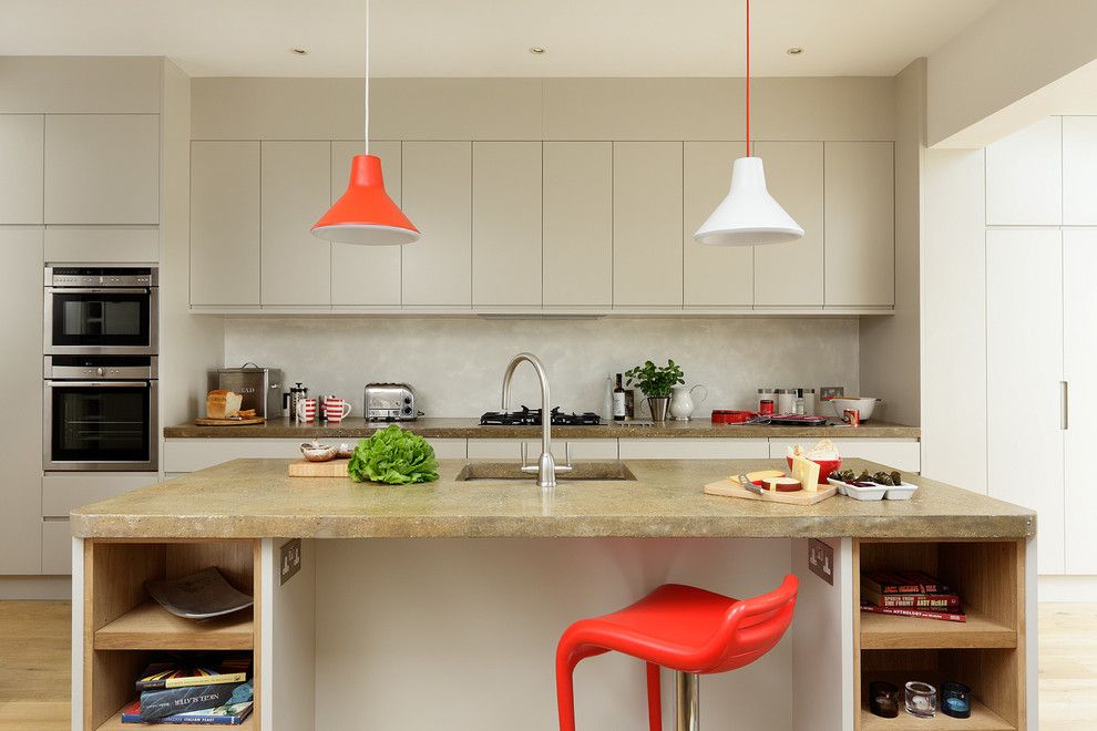 Peoples United Bank for a Contemporary Kitchen with a Clever Storage and Kitchens: The Ladbroke by Cue & Co of London