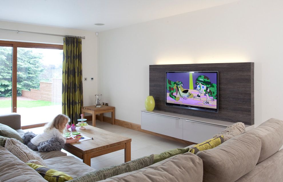 Peoples United Bank for a Contemporary Living Room with a Cartoons and Contemporary Kitchen by Parkes Interiors