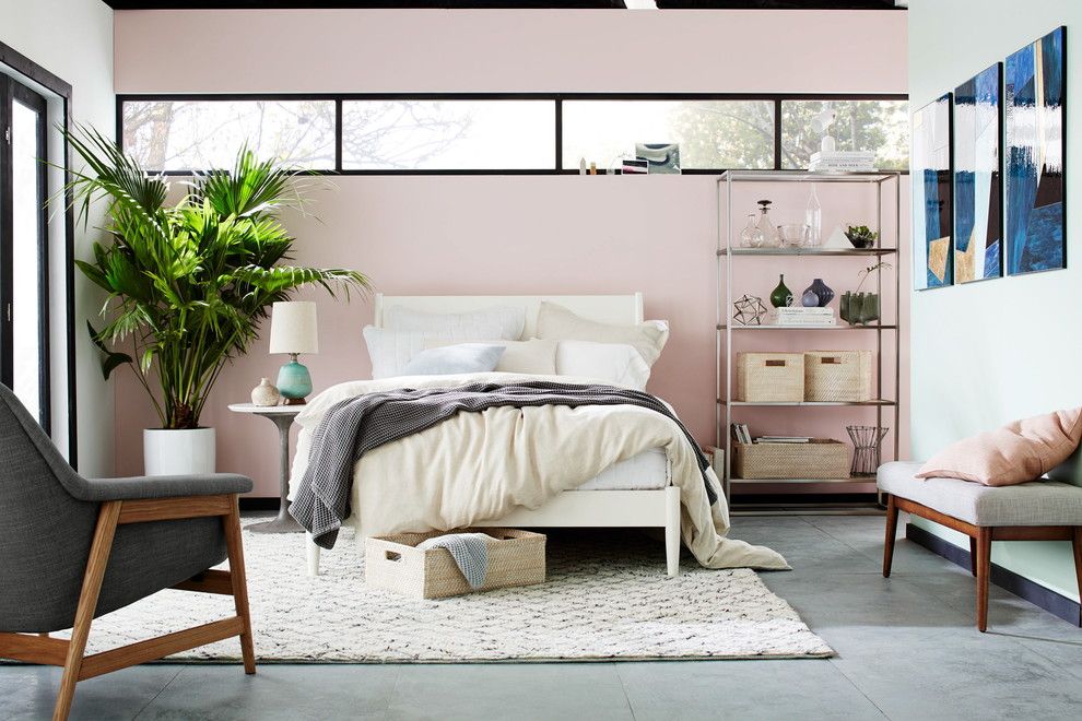 Persimmon Color for a Contemporary Bedroom with a Contemporary and West Elm by West Elm