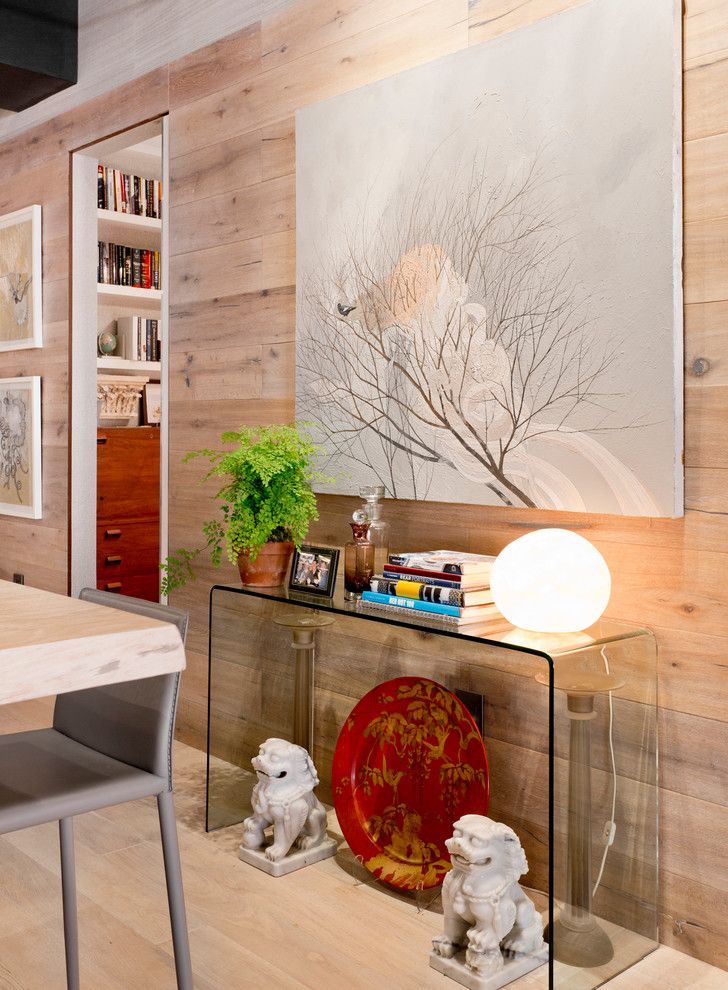 Phillip Jeffries for a Contemporary Entry with a My Houzz and My Houzz: Fresh Color and a Smart Layout for a New York Apartment by Rikki Snyder