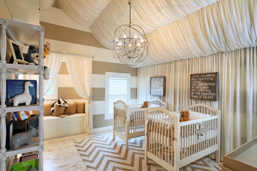 Pike Nursery for a Contemporary Nursery with a Stripes and Opal Custom Homes by Opal, Llc