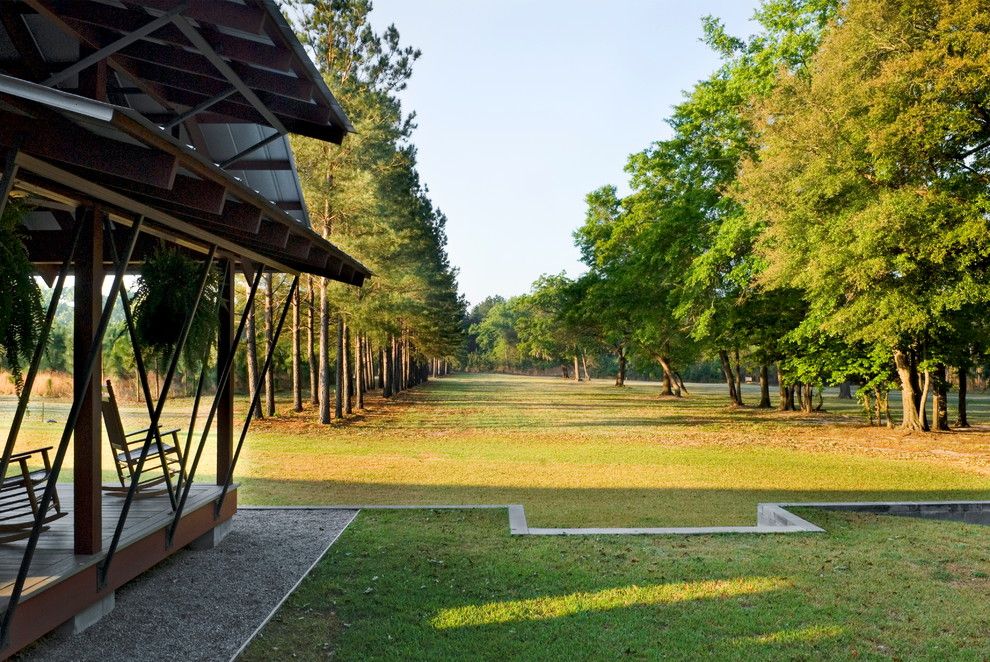 Pine Creek Structures for a Farmhouse Landscape with a Steps and Briar Creek Farm by Robert M. Cain, Architect