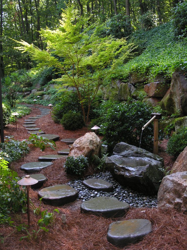 Pine Creek Structures for a Traditional Landscape with a Bronze Lighting and Lancaster Woodland Home and Garden by Hanselman Landscape and Gardens