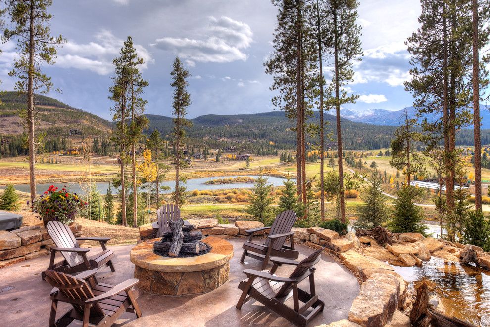 Pinnacle Homes for a Rustic Patio with a Trees and 411 Long Ridge by Pinnacle Mountain Homes