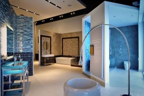 Pirch for a Contemporary Bathroom with a Contemporary and Bathroom Vignettes   Pirch Showroom by Audra Miller Interiors