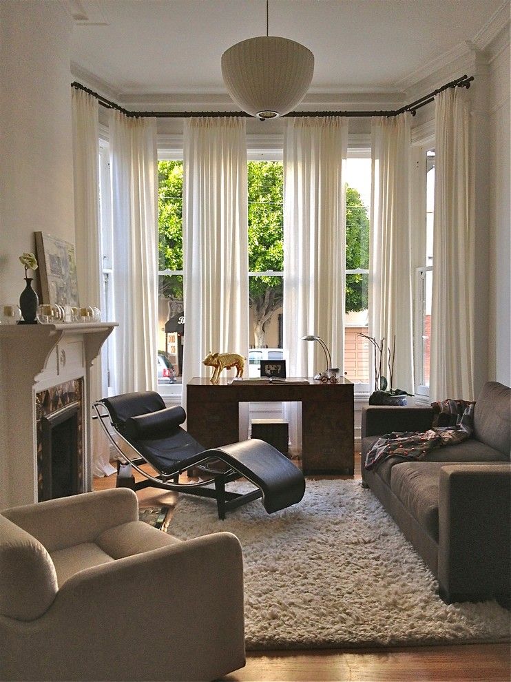 Platts Furniture for a Eclectic Living Room with a High Pile Rug and Hayes Valley Residence by Ian Stallings