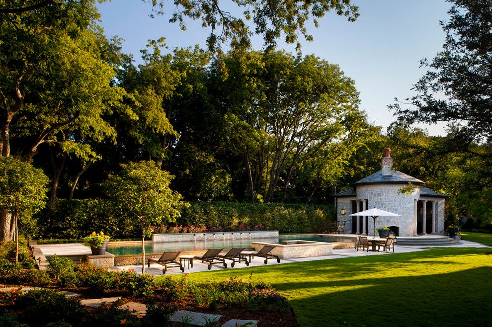 Pool and Spa Depot for a Traditional Pool with a Mexican Beach Pebble and Pennsylvania Stone by Pool Environments, Inc.