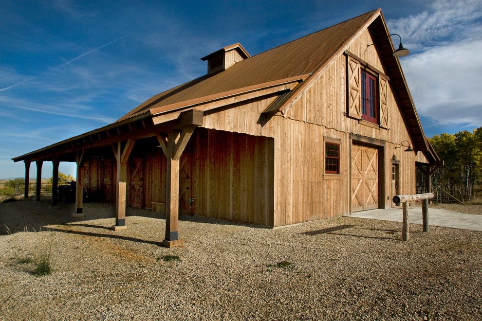 Porter Barn Wood for a Traditional Shed with a Metal Roofing and R.l. Barn by Yellowstone Traditions
