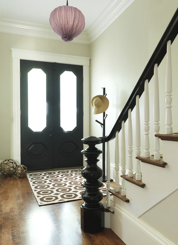 Poshtots for a Traditional Entry with a White Wood and Entry by Rachel Reider Interiors