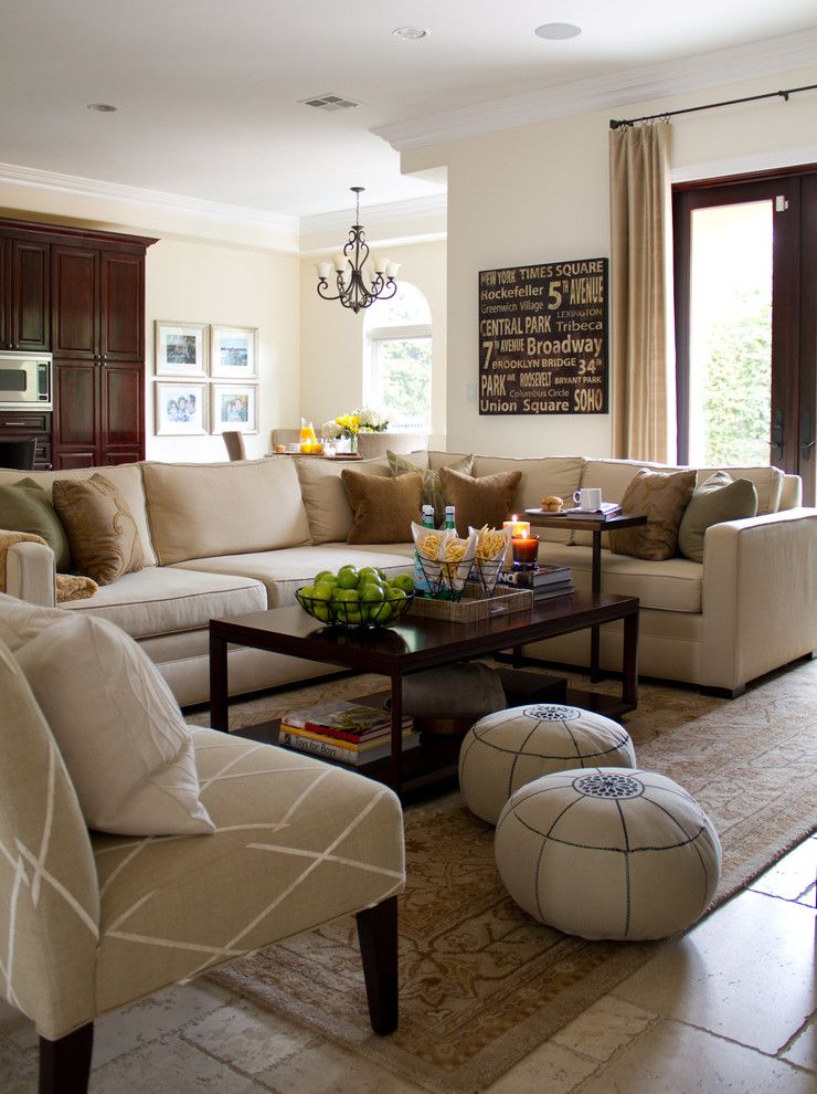 Pottery Barn Knock Off for a Traditional Family Room with a Armchair and California Casual Family Room by A.s.d. Interiors   Shirry Dolgin, Owner