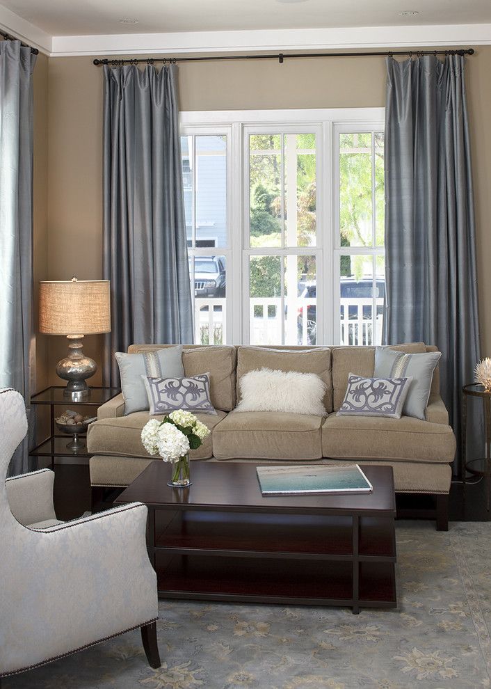 Pottery Barn Living Room for a Traditional Living Room with a Metallic Accents and Mill Valley 