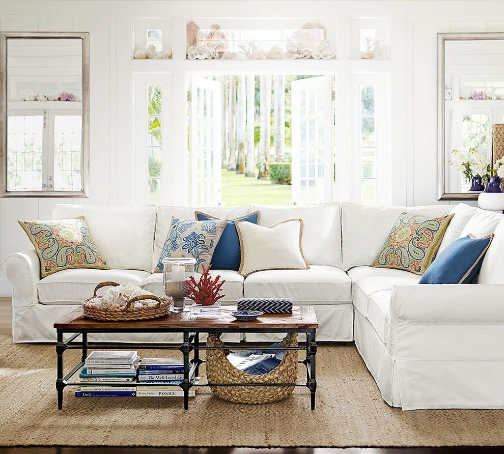 Pottery Barn Living Room for a Transitional Living Room with a Transitional and Pottery Barn by Pottery Barn