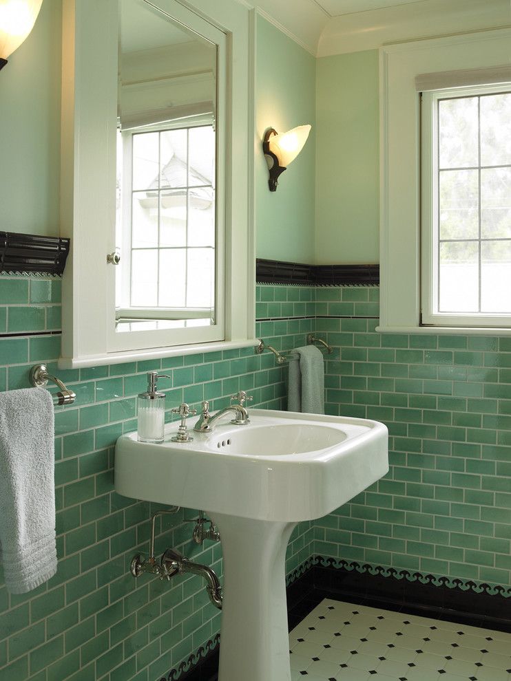 Pratt and Larson for a Traditional Powder Room with a Traditional and Everett Residence Powder Room by Goforth Gill Architects