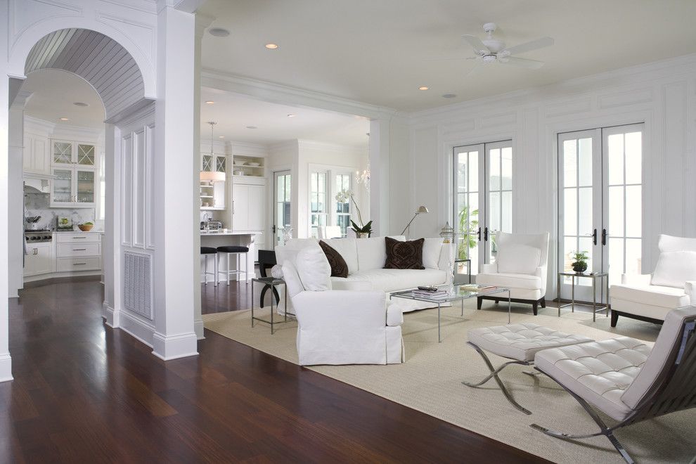 Pro Source Flooring for a Traditional Family Room with a French Doors and Wall Residence Family Room by Max Crosby Construction