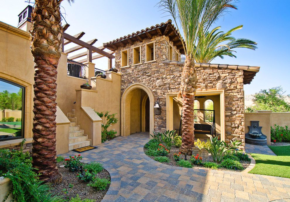 Quality Stone Veneer for a Mediterranean Exterior with a Beach House and Beautiful Beach House Stone Veneer Combo   Coronado Stone Veneer by Coronado Stone Products